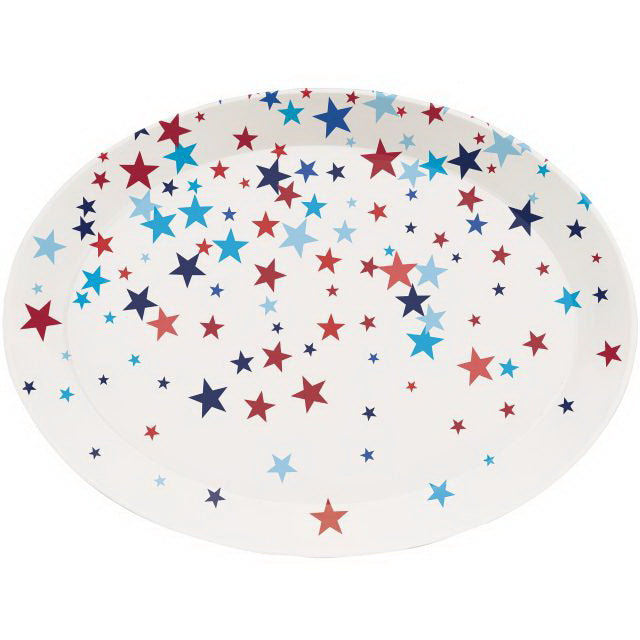 Patriotic Oval Plastic Tray