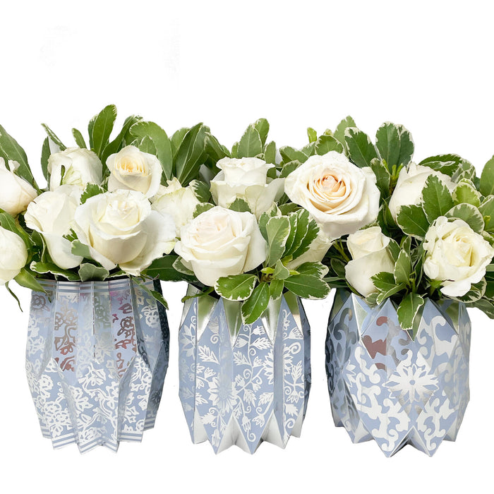 Periwinkle Chinoiserie Paper Vase Wrap