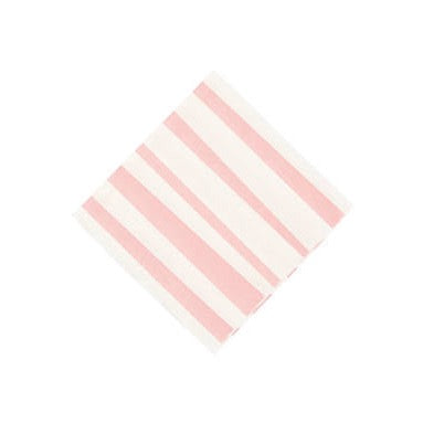Pink Striped Beverage Napkins