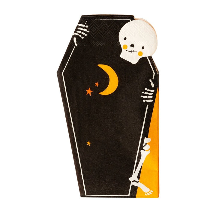Skelly Coffin Beverage Napkins