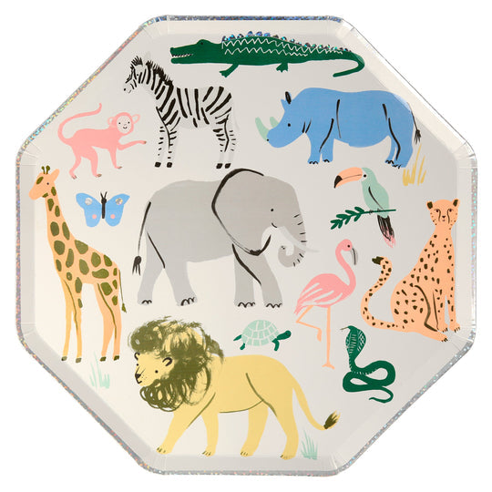 Safari Animals Dinner Paper Plates