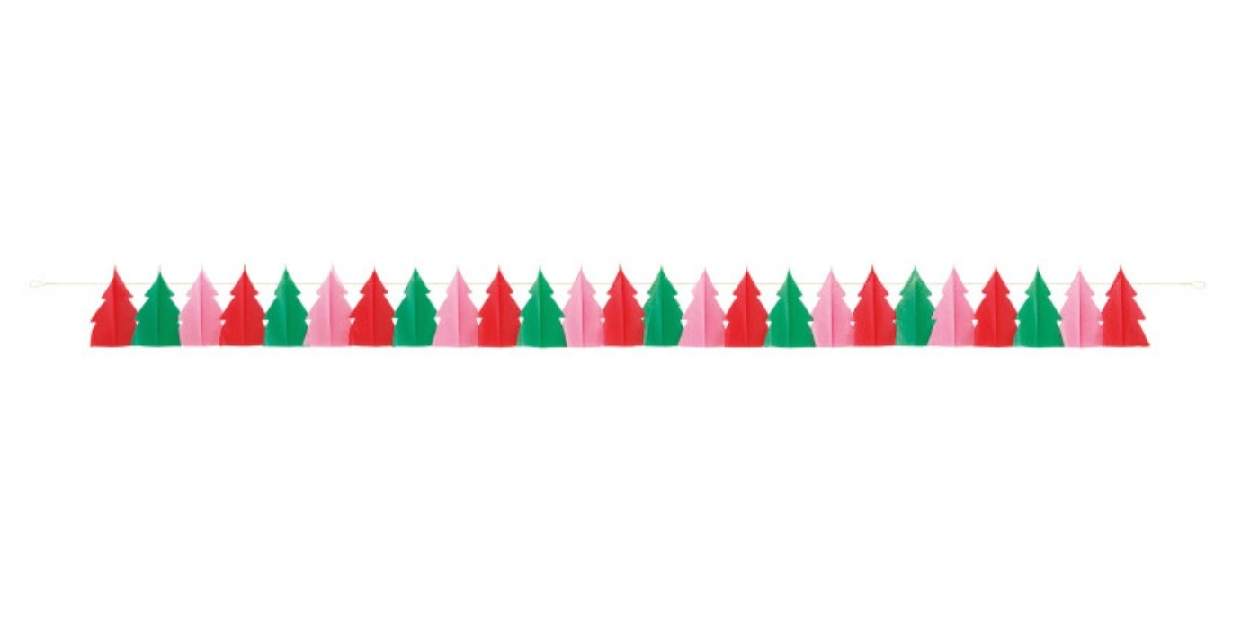 3D Christmas Tree Shaped Tissue Garland Kit