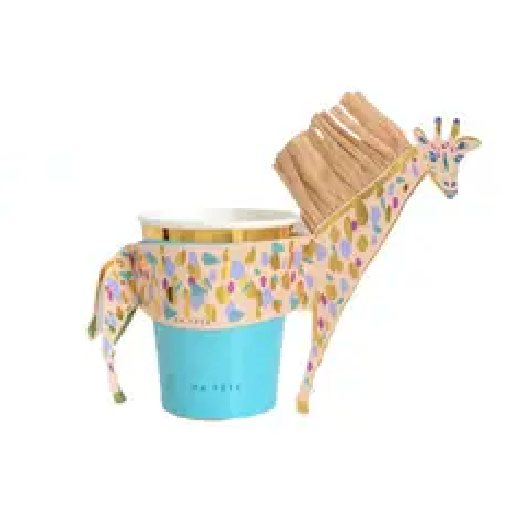 Safari Paper Cups with Giraffe Sleeves