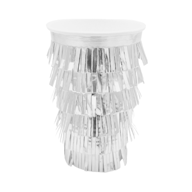 Silver Fringe Paper Cups