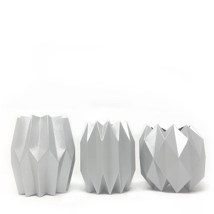 Silver Paper Vase Wrap