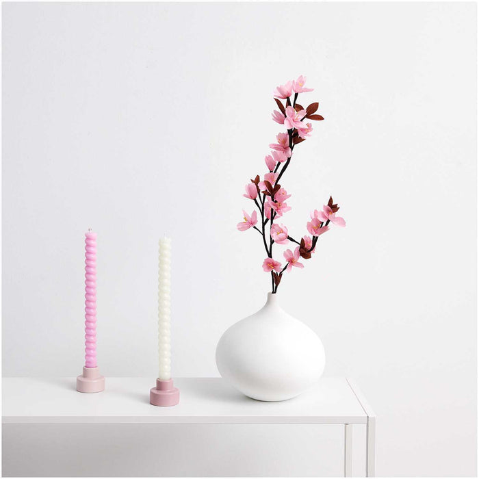 Cherry Blossom Spiral Candle