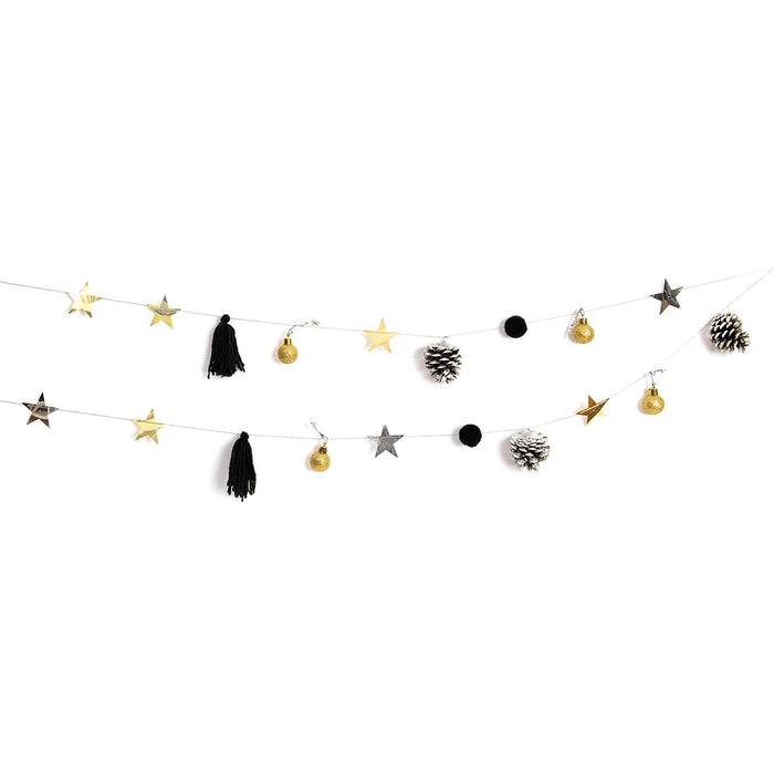 Gold & Black Tassel Garland