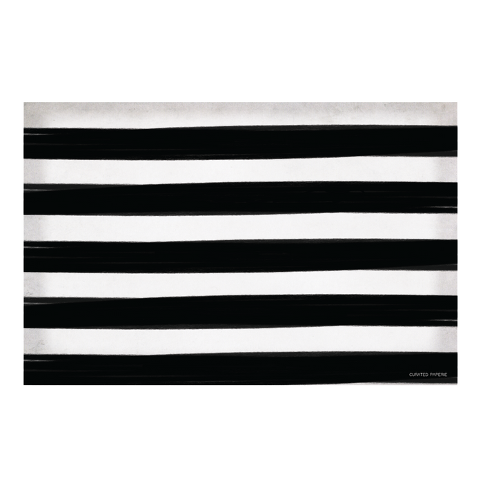 Vintage Black Striped Paper Placemats