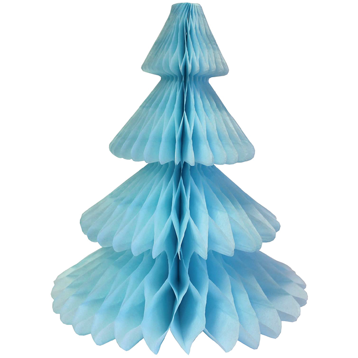 Light Blue Christmas Tree Tissue Paper Honeycomb