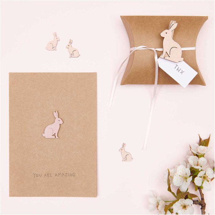 Pastel Bunny Wooden Stickers
