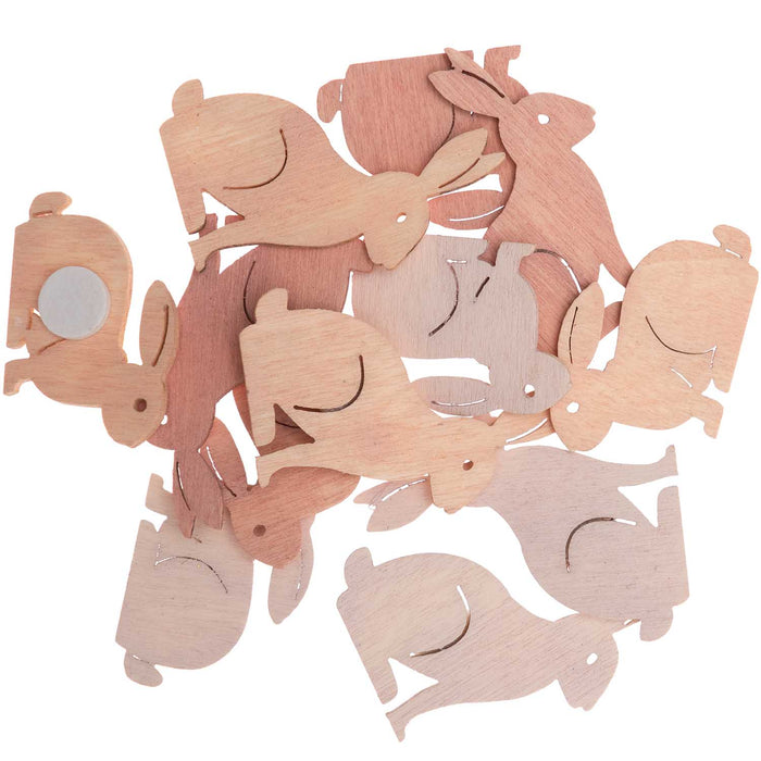 Pastel Bunny Wooden Stickers