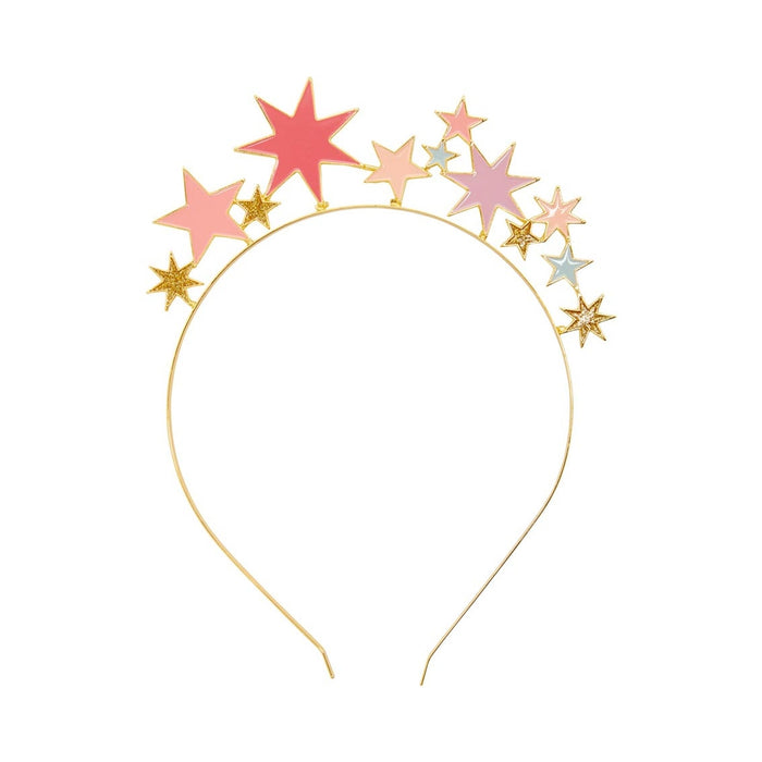 Pink Gold Star Headband