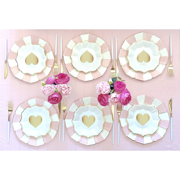 Love Dessert Plates White