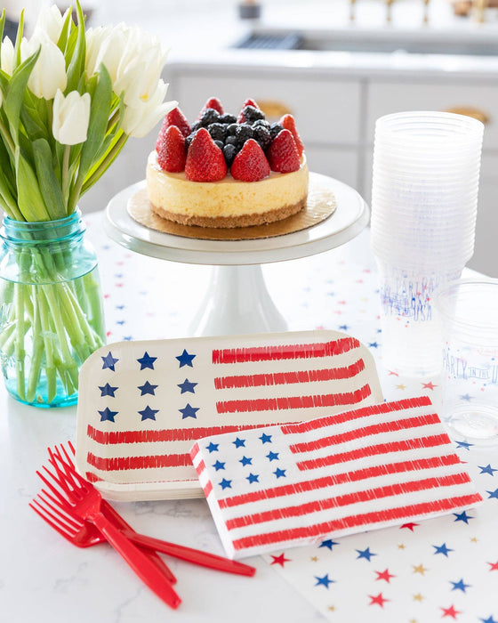 American Flag Dessert Paper Plates