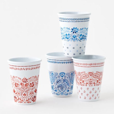 American Holiday Melamine Cups Set