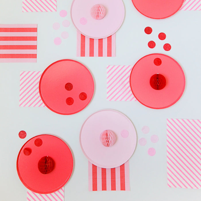 Assorted Pink Dessert Paper Plates