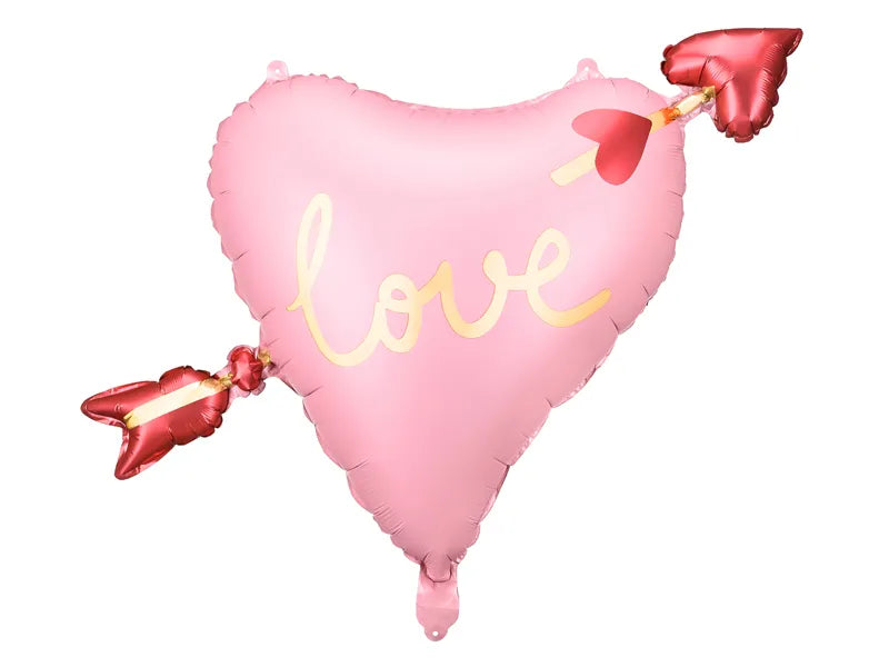 Pink Heart with Arrow Foil Balloon