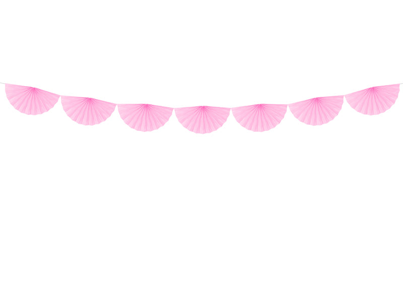 Light Pink Tissue Paper Small Rosettes Garland