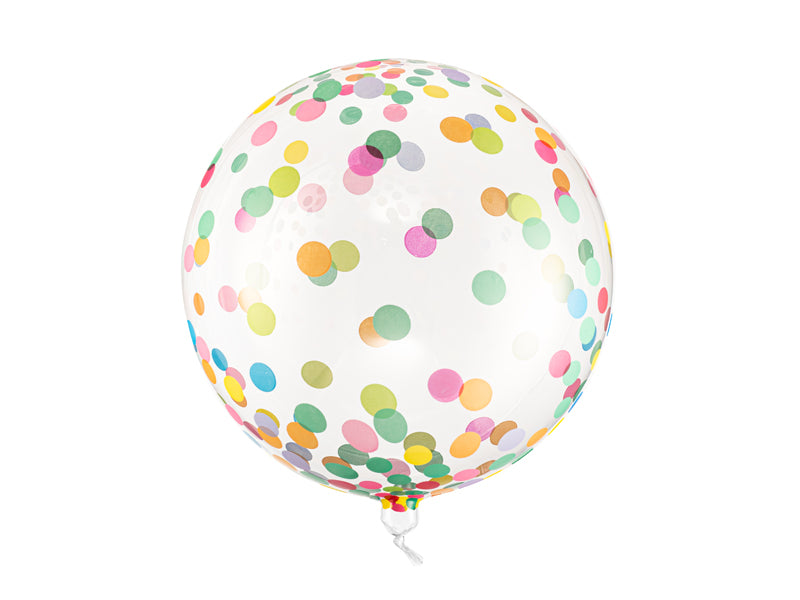 Pastel Confetti Clear Balloon