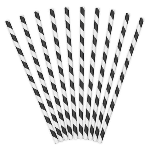 Black & White Paper Straws
