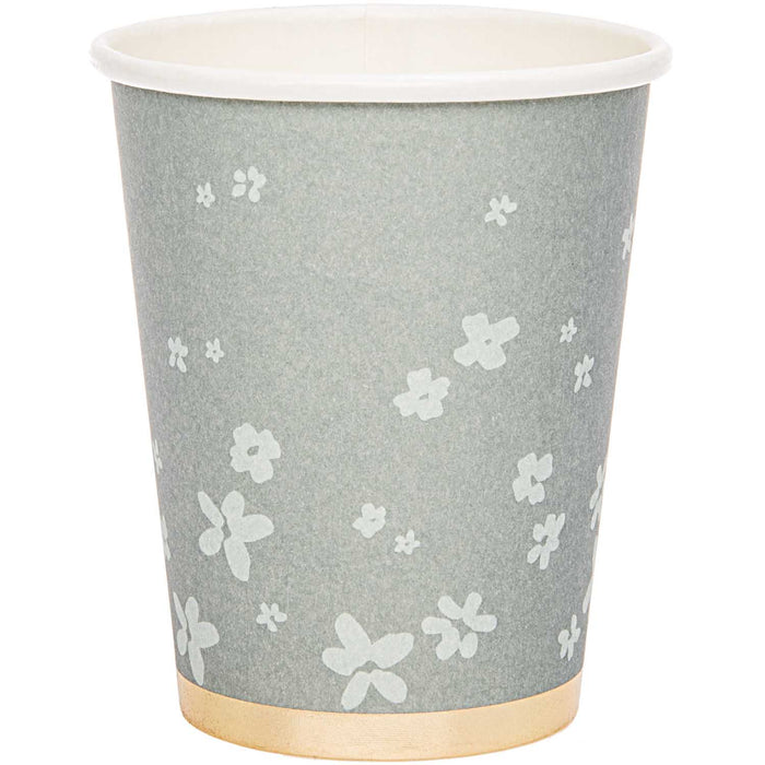 Blue Flower Paper Cups