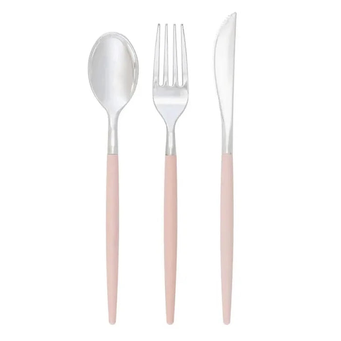 Blush and Silver Cutlery