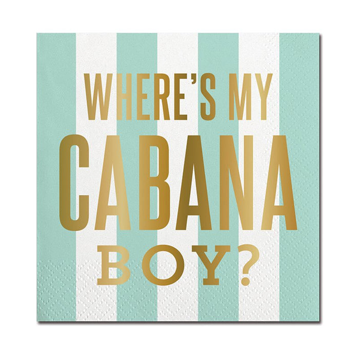 Where's My Cabana Boy Beverage Napkins