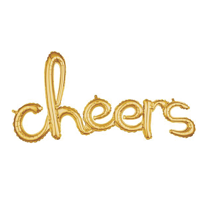 Gold Cheers Foil Balloon