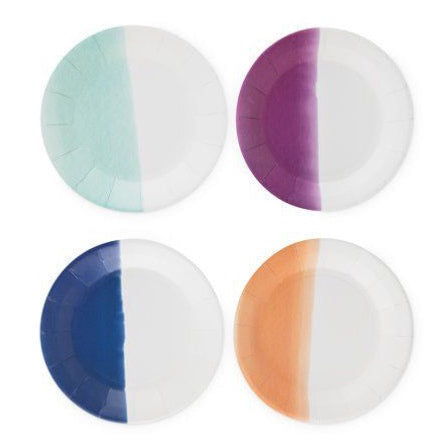 Color Dip Dessert Paper Plates