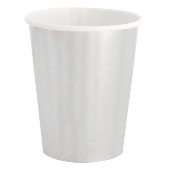 Silver Brushed Paper Cups