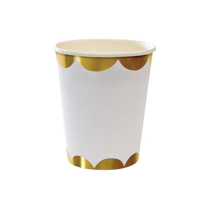Gold Scalloped Paper Cups