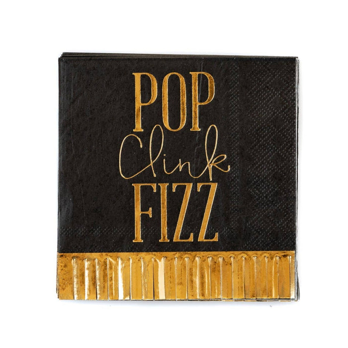 Pop Clink Fizz Fringe Cocktail Napkins