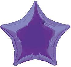 Deep Purple Star Foil Balloon