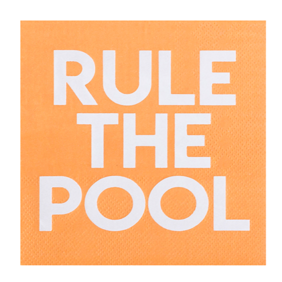 Rule The Pool Beverage Napkins