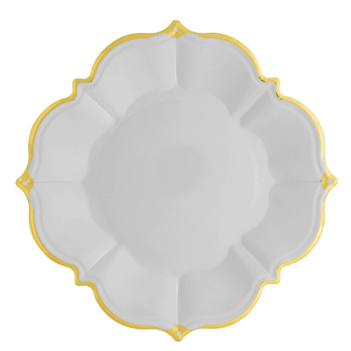 Grey & Gold Lunch Paper Plates