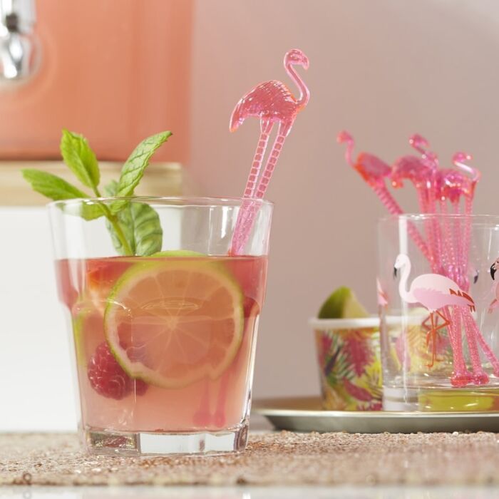 Hot Pink Flamingo Drink Stir Sticks
