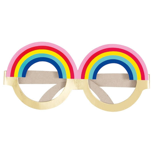 Foil Rainbow Paper Party Glasses
