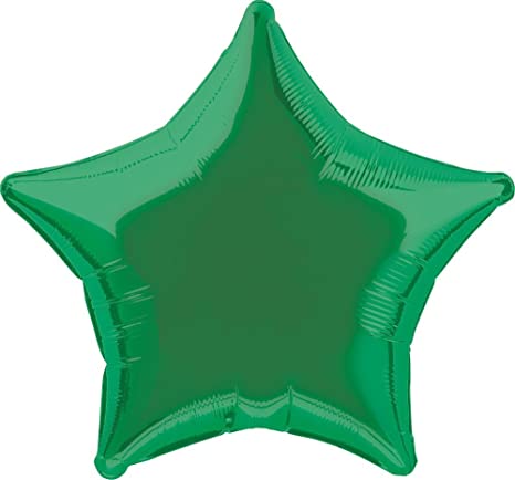 Green Star Foil Balloon
