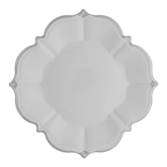 Grey & Silver Lunch Paper Plates