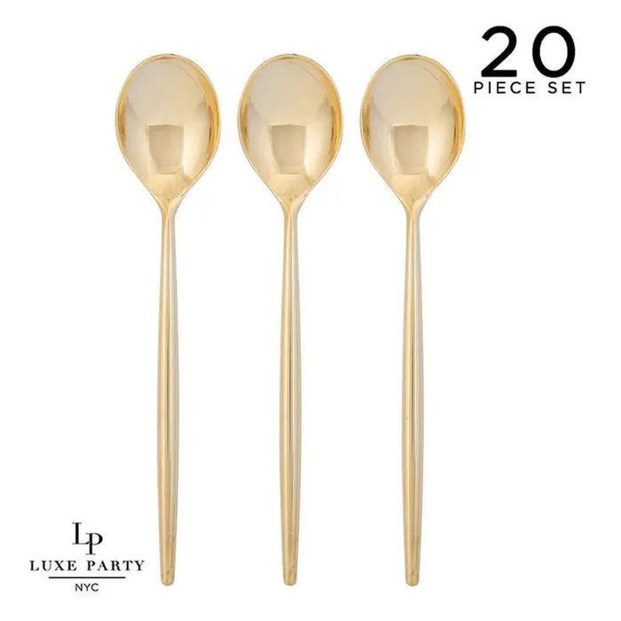 Chic Round Gold Spoons