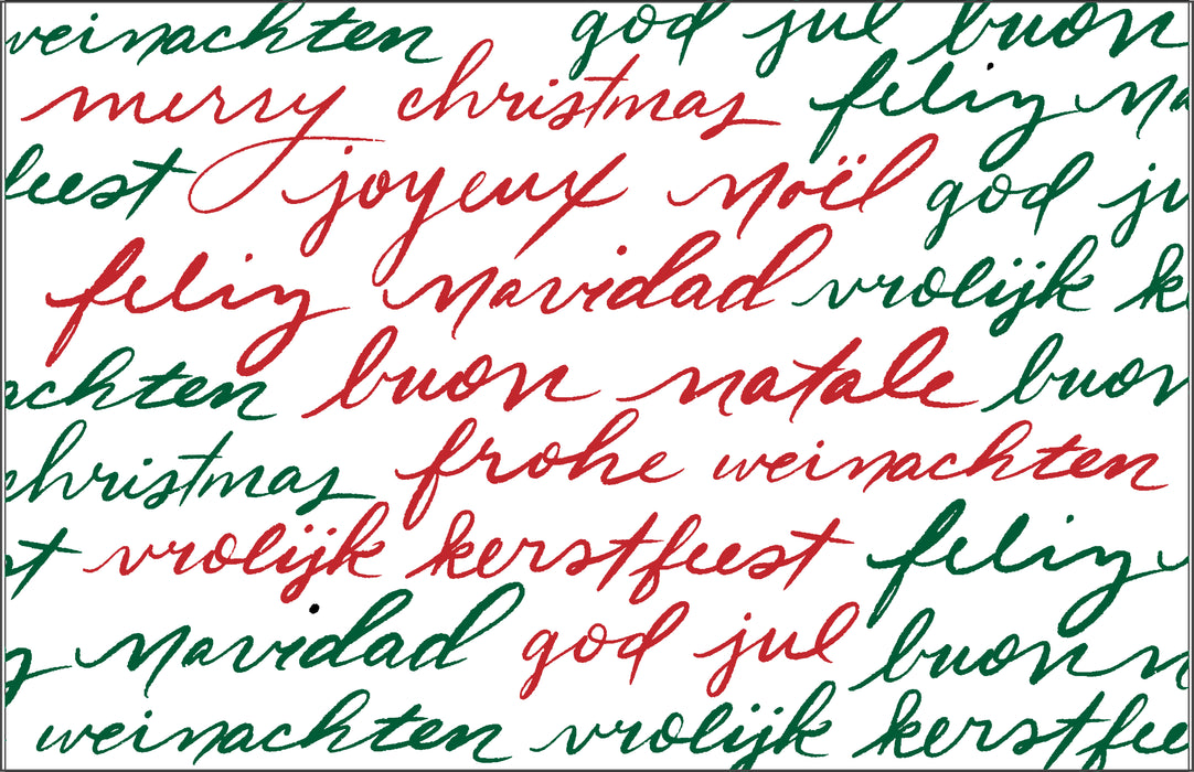 Merry Christmas in Many Languages Paper Placemats
