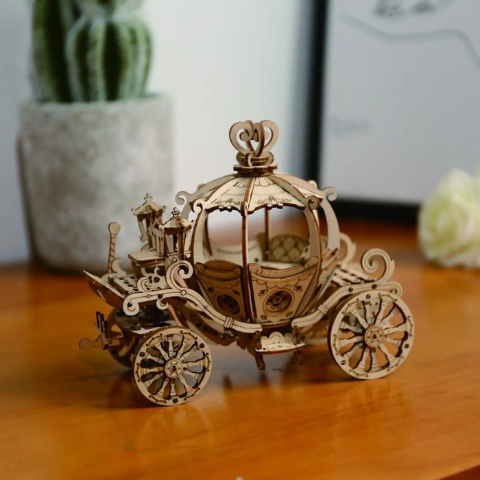 3D Wooden Puzzle: Pumpkin Carriage