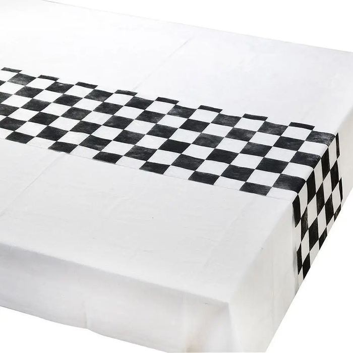 Mix & Match Black and White Checker Fabric Table Runner
