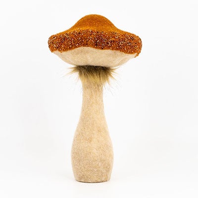 Orange 14" Felt Mushroom