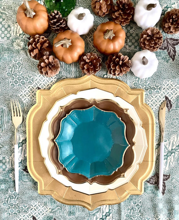 Espresso Brown Lunch Plates