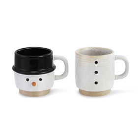 Snowman Stacked Mugs Set