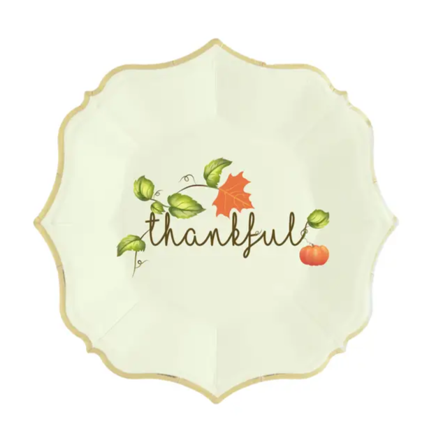 Thankful Fall Dessert Paper Plates
