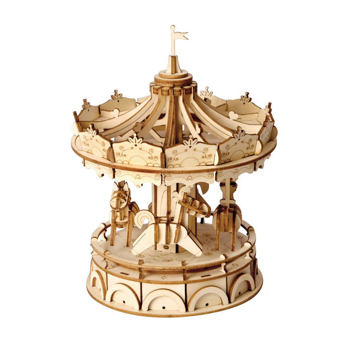 3D Wooden Puzzle: Merry-Go-Round