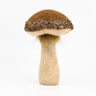 Brown 9" Felt Mushroom