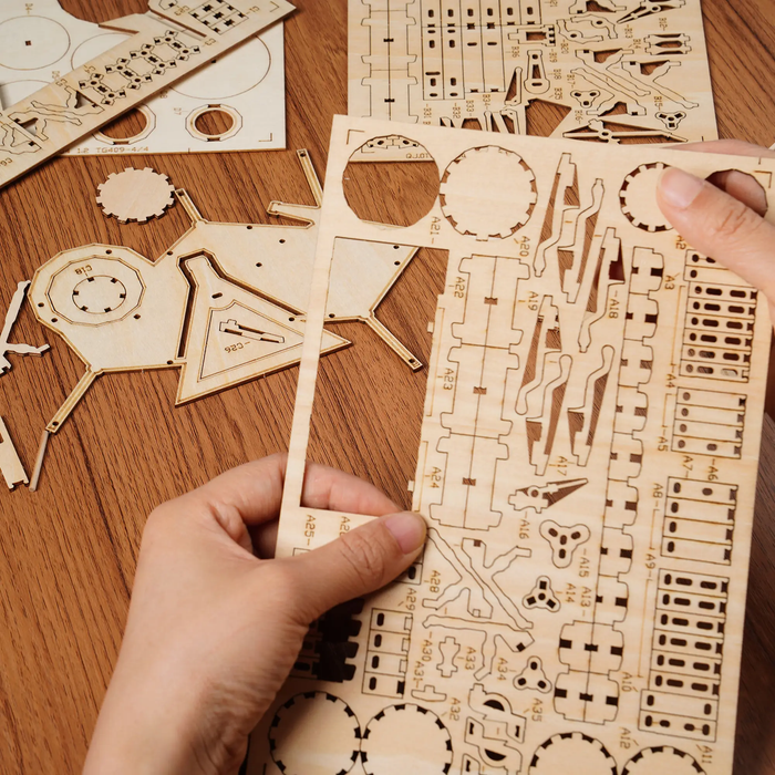 3D Wooden Puzzle: Drum Kit